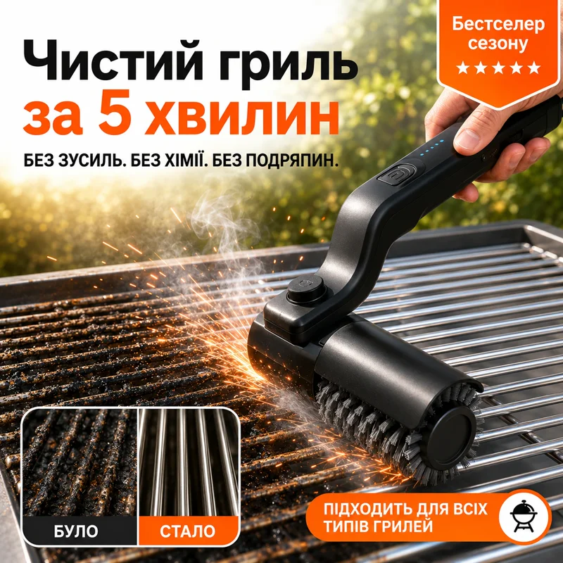 GrillMaster: електрощітка для чищення гриля